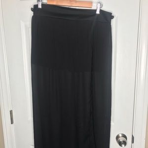 Black Maxi Sheer Skort sz L